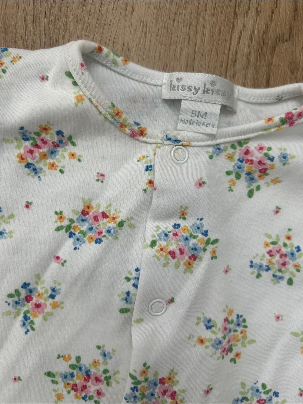 Kissy Kissy White Floral Convertible Gown Romper Size 9 months